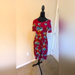 Reb & J Floral Red Dress